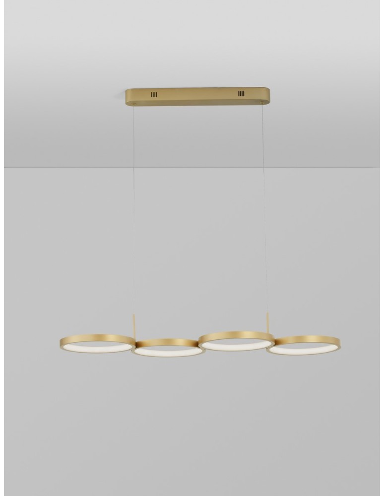 Lampy wiszące - Luces Exclusivas GARCIA Wisząca Nowoczesna złoty i odcienie złota 1xLED max 41W 3000K LE42828 - produkt kolory-swiatla.pl 2