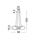 Lampy wiszące - Luces Exclusivas CHIAPAS Wisząca Nowoczesna czarny 1xLED max 54W 3000K LE42834 - produkt 4