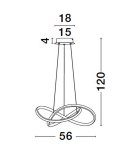 Lampy wiszące - Luces Exclusivas CHIAPAS Wisząca Nowoczesna czarny 1xLED max 28W 3000K LE42835 - product 3