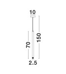 Lampy wiszące - Luces Exclusivas TORREON Wisząca Nowoczesna złoty i odcienie złota 1xLED max 3W 3000K LE42846 - produkt 2