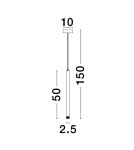 Lampy wiszące - Luces Exclusivas TORREON Wisząca Nowoczesna czarny 1xLED max 3W 3000K LE42847 - produkt 2