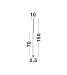 Lampy wiszące - Luces Exclusivas TORREON Wisząca Nowoczesna czarny 1xLED max 3W 3000K LE42848 - produkt 2
