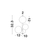 Lampy wiszące - Luces Exclusivas PARLA Wisząca Nowoczesna czarny 3xG9 max 5W LE42882 - product 3