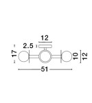 Lampy sufitowe - Luces Exclusivas URUAPAN Sufitowa Nowoczesna złoty i odcienie złota 4xG9 max 20W LE42892 - product 3