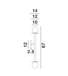 Kinkiety - Luces Exclusivas MORELOS Ścienna Nowoczesna złoty i odcienie złota 2xG9 max 5W LE42894 - product 2
