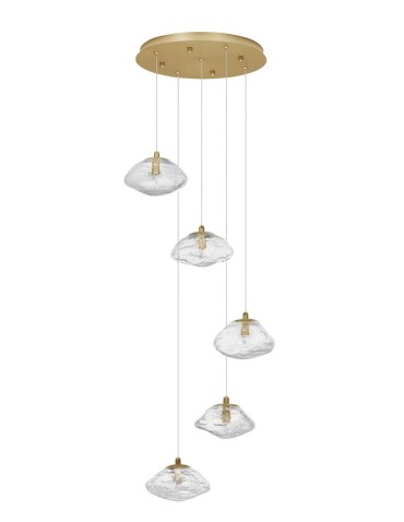 Luces Exclusivas NAYARIT Wisząca Nowoczesna złoty i odcienie złota 5xG9 max 25W LE42901