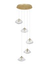 Luces Exclusivas NAYARIT Wisząca Nowoczesna złoty i odcienie złota 5xG9 max 25W LE42901