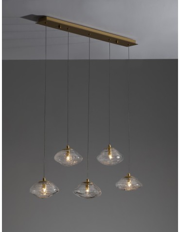 Luces Exclusivas NAYARIT Wisząca Nowoczesna złoty i odcienie złota 5xG9 max 25W LE42902 - produkt 2