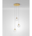 Lampy wiszące kule - Luces Exclusivas CABRAL Wisząca Nowoczesna złoty i odcienie złota 3xG9 max 15W LE42904 - product 2