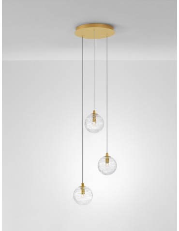 Luces Exclusivas CABRAL Wisząca Nowoczesna złoty i odcienie złota 3xG9 max 15W LE42904 - produkt 2