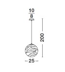 Lampy wiszące kule - Luces Exclusivas CABRAL Wisząca Nowoczesna złoty i odcienie złota 1xG9 max 12W LE42905 - product 2