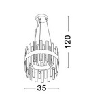 Lampy wiszące - Luces Exclusivas CHOLULA Wisząca Nowoczesna złoty i odcienie złota 5xG9 max 25W LE42907 - produkt 3