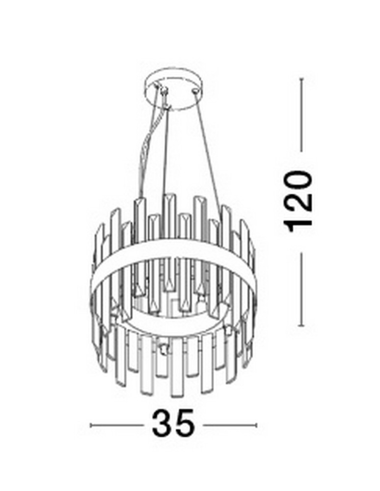 Lampy wiszące - Luces Exclusivas CHOLULA Wisząca Nowoczesna złoty i odcienie złota 5xG9 max 25W LE42907 - produkt kolory-swiatla.pl 3