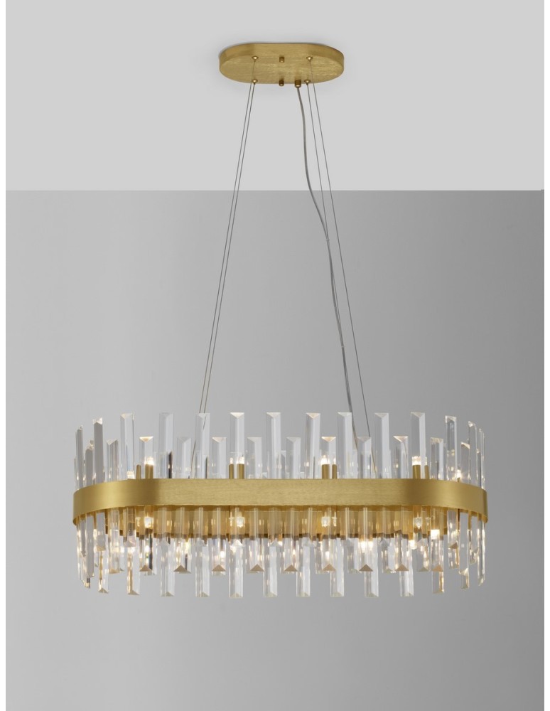 Luces Exclusivas CHOLULA Wisząca Nowoczesna złoty i odcienie złota 10xG9 max 50W LE42909