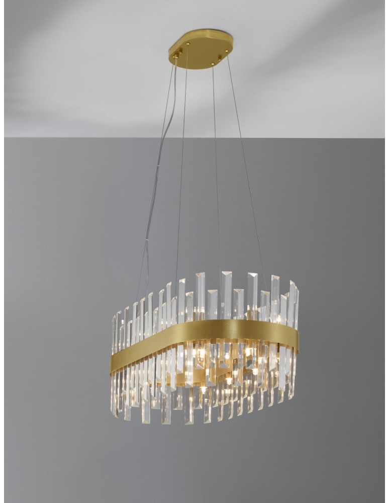 Luces Exclusivas CHOLULA Wisząca Nowoczesna złoty i odcienie złota 10xG9 max 50W LE42909