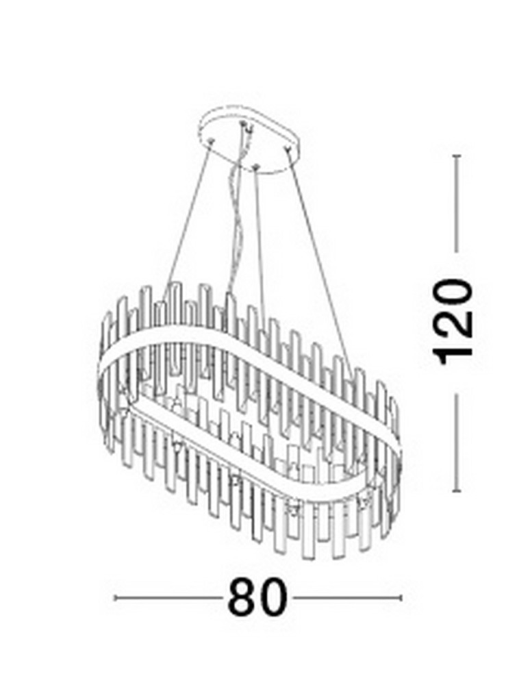 Luces Exclusivas CHOLULA Wisząca Nowoczesna złoty i odcienie złota 10xG9 max 50W LE42909