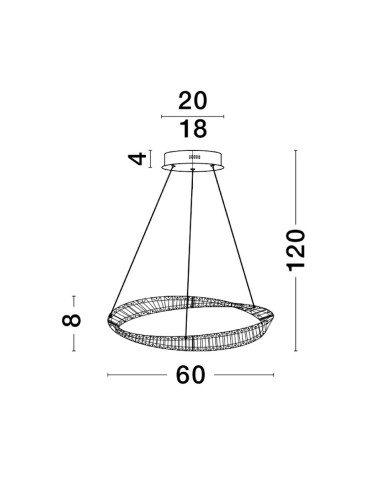 Luces Exclusivas BAUTA Wisząca Nowoczesna złoty i odcienie złota 1xLED max 36W 3500K LE42912 - produkt 2