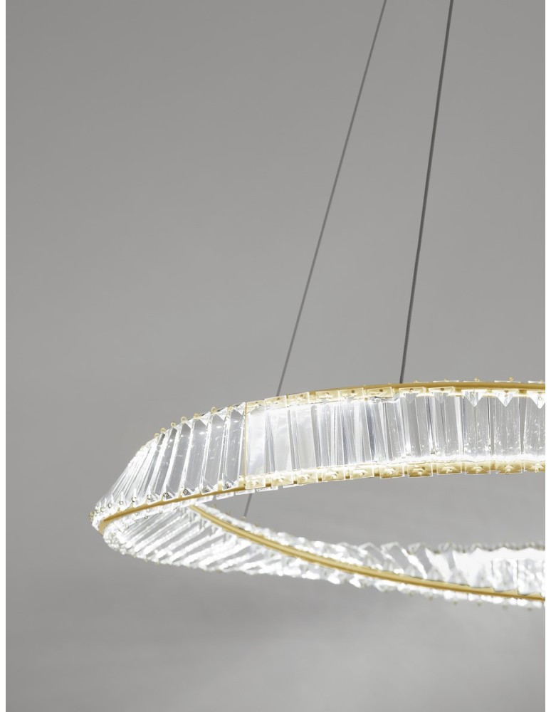 Lampy wiszące - Luces Exclusivas BAUTA Wisząca Nowoczesna złoty i odcienie złota 1xLED max 45W 3500K LE42913 - produkt kolory-swiatla.pl 2