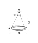 Lampy wiszące - Luces Exclusivas BAUTA Wisząca Nowoczesna złoty i odcienie złota 1xLED max 45W 3500K LE42913 - produkt 3