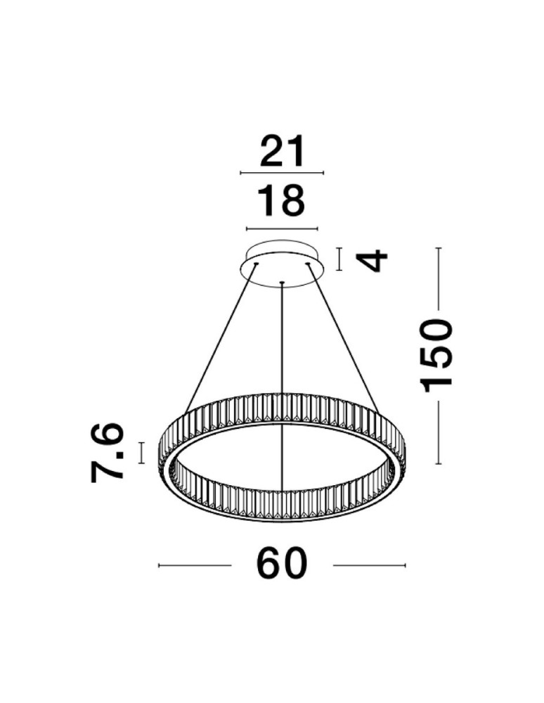 Lampy wiszące - Luces Exclusivas BAUTA Wisząca Nowoczesna srebrny i odcienie srebra 1xLED max 40W 3500K LE42915 - product kolory-swiatla.pl 2
