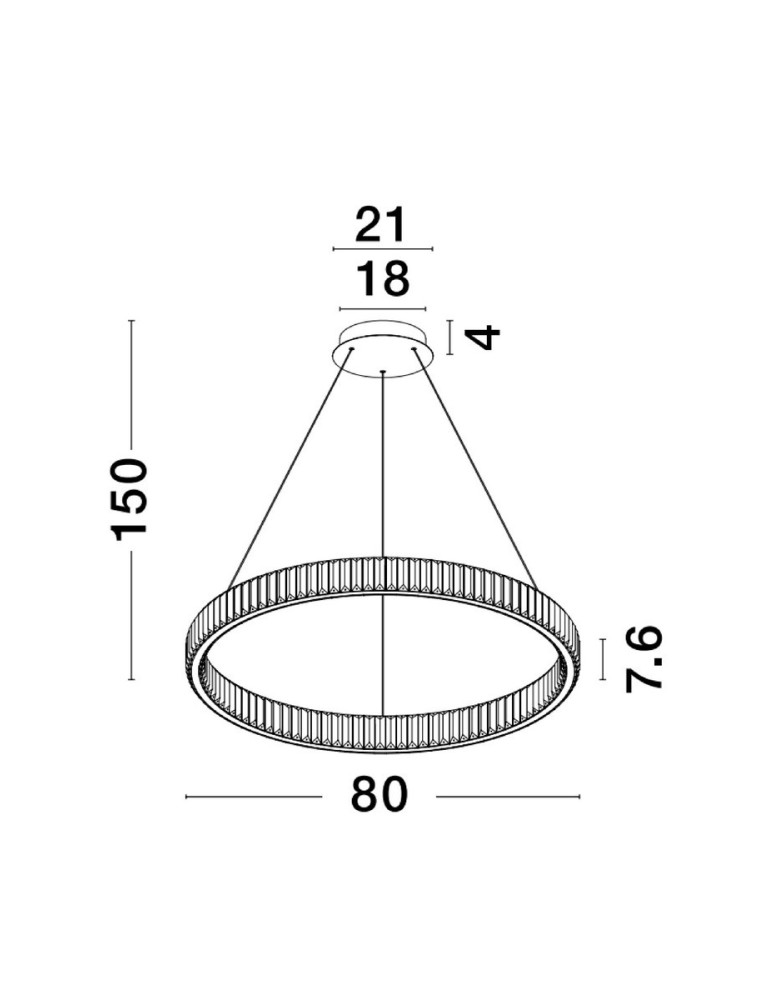 Lampy wiszące - Luces Exclusivas BAUTA Wisząca Nowoczesna srebrny i odcienie srebra 1xLED max 47W 3500K LE42916 - produkt kolory-swiatla.pl 2