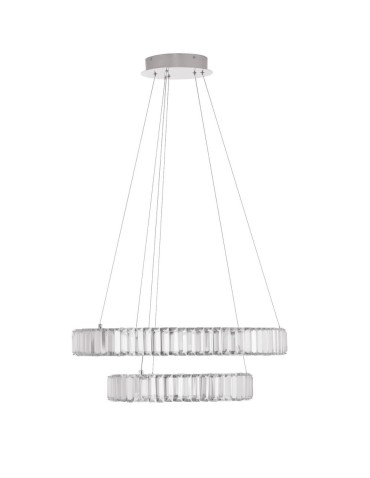 Luces Exclusivas BAUTA Wisząca Nowoczesna srebrny i odcienie srebra 1xLED max 46W 3500K LE42917