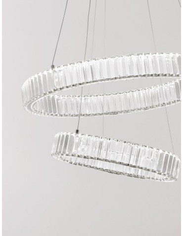 Luces Exclusivas BAUTA Wisząca Nowoczesna srebrny i odcienie srebra 1xLED max 46W 3500K LE42917 - produkt 2