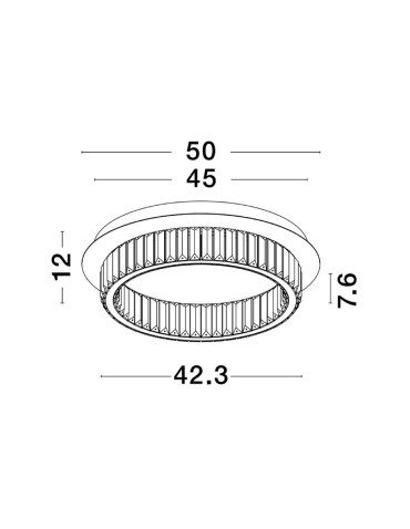 Luces Exclusivas BAUTA Sufitowa Nowoczesna srebrny i odcienie srebra 1xLED max 29W 3500K LE42918 - produkt 2