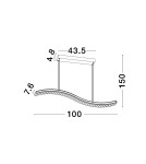 Lampy wiszące - Luces Exclusivas BAUTA Wisząca Nowoczesna srebrny i odcienie srebra 1xLED max 40W 3500K LE42921 - produkt 3