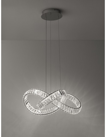 Luces Exclusivas SINALOA Wisząca Nowoczesna srebrny i odcienie srebra 1xLED max 50W 3500K LE42923 - produkt 2