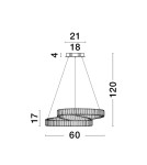 Lampy wiszące - Luces Exclusivas SINALOA Wisząca Nowoczesna złoty i odcienie złota 1xLED max 50W 3500K LE42925 - produkt 3