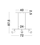 Lampy wiszące - Luces Exclusivas CAYES Wisząca Nowoczesna czarny 3xGU10 max 10W LE42926 - produkt 2