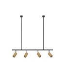 Lampy wiszące - Luces Exclusivas CAYES Wisząca Nowoczesna czarny 4xGU10 max 10W LE42927 - product 1