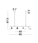 Lampy wiszące - Luces Exclusivas CAYES Wisząca Nowoczesna czarny 4xGU10 max 10W LE42927 - product 2