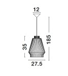 Lampy wiszące pojedyncze - Luces Exclusivas GUAYMAS Wisząca Nowoczesna czarny 1xE27 max 12W LE42928 - product 3