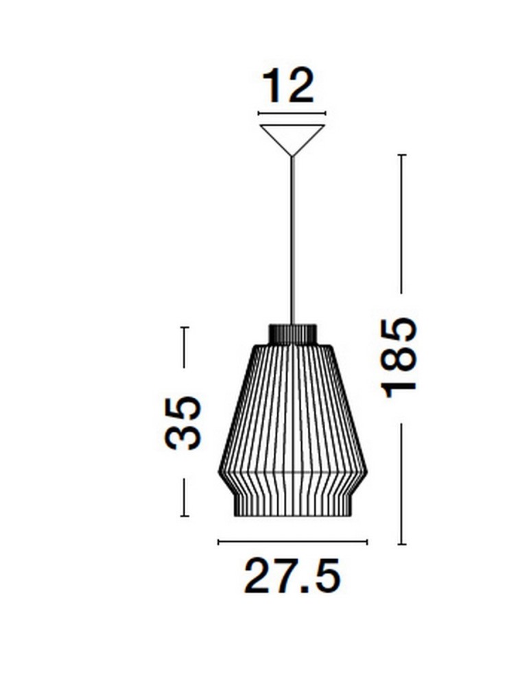 Luces Exclusivas GUAYMAS Wisząca Nowoczesna czarny 1xE27 max 12W LE42928