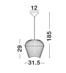 Lampy wiszące pojedyncze - Luces Exclusivas GUAYMAS Wisząca Nowoczesna czarny 1xE27 max 12W LE42929 - product 3