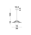 Lampy wiszące pojedyncze - Luces Exclusivas NAVOJOA Wisząca Nowoczesna czarny 1xE27 max 12W LE42931 - produkt 2