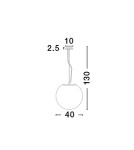 Lampy wiszące pojedyncze - Luces Exclusivas LLORET Wisząca Nowoczesna biały 1xE27 max 12W LE42934 - product 2