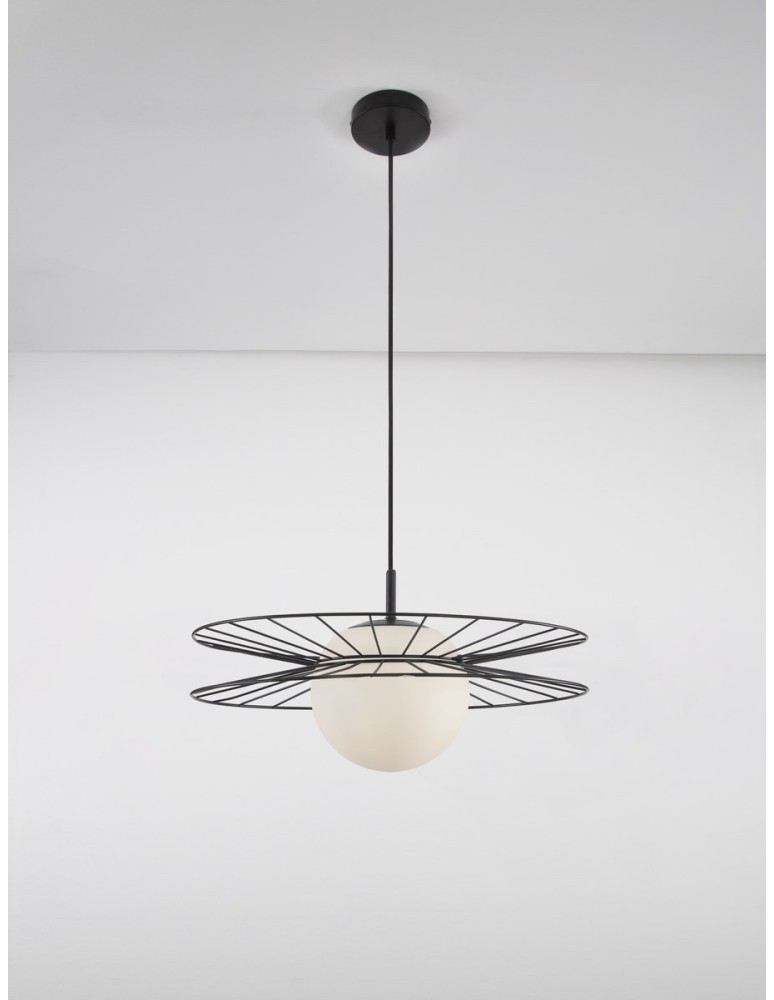 Luces Exclusivas MORELOS Wisząca Nowoczesna czarny 1xE27 max 12W LE42939