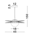 Lampy wiszące pojedyncze - Luces Exclusivas MORELOS Wisząca Nowoczesna czarny 1xE27 max 12W LE42939 - produkt 3
