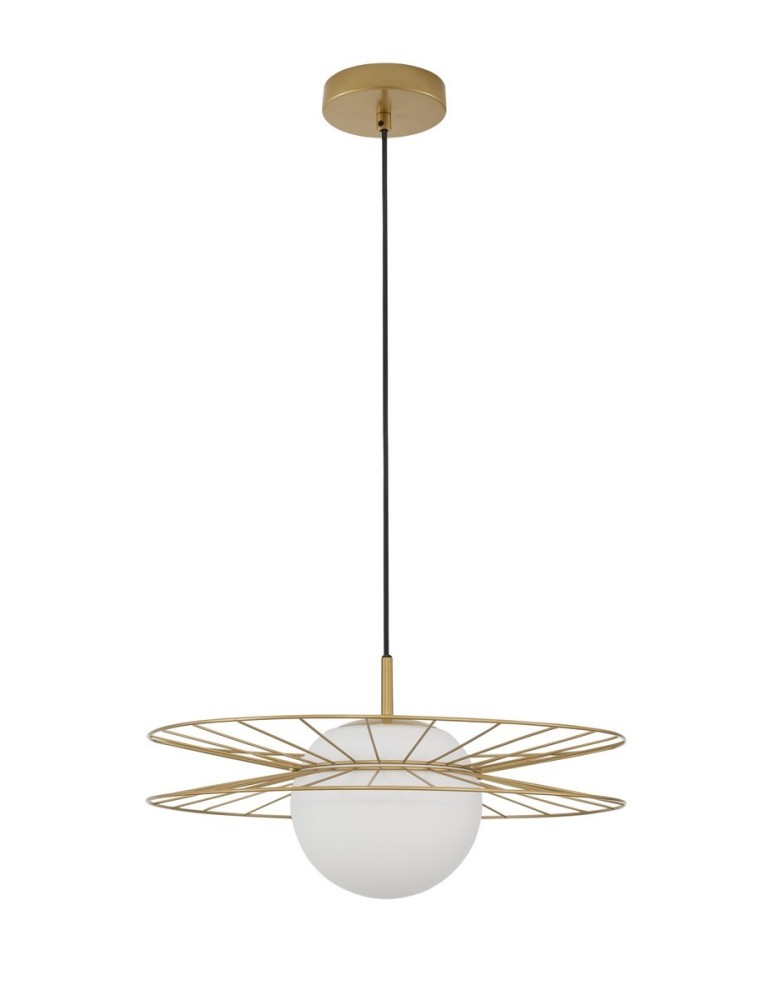 Lampy wiszące pojedyncze - Luces Exclusivas MORELOS Wisząca Nowoczesna złoty i odcienie złota 1xE27 max 12W LE42940 - produkt kolory-swiatla.pl 1