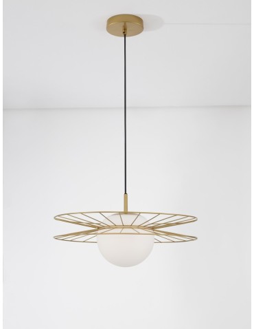 Luces Exclusivas MORELOS Wisząca Nowoczesna złoty i odcienie złota 1xE27 max 12W LE42940 - produkt 2