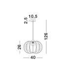 Lampy wiszące pojedyncze - Luces Exclusivas NOGALES Wisząca Nowoczesna biały 1xE27 max 12W LE42941 - product 2