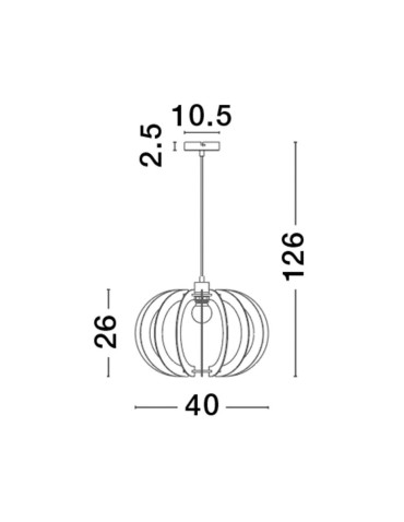 Luces Exclusivas NOGALES Wisząca Nowoczesna biały 1xE27 max 12W LE42941 - produkt 2