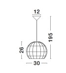Lampy wiszące pojedyncze - Luces Exclusivas REYNOSA Wisząca Nowoczesna inny 1xE27 max 12W LE42945 - produkt 4