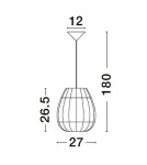 Lampy wiszące pojedyncze - Luces Exclusivas REYNOSA Wisząca Nowoczesna inny 1xE27 max 12W LE42950 - product 3