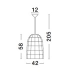 Lampy wiszące pojedyncze - Luces Exclusivas PARANA Wisząca Nowoczesna inny 1xE27 max 12W LE42952 - product 4