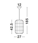 Lampy wiszące pojedyncze - Luces Exclusivas PARANA Wisząca Nowoczesna inny 1xE27 max 12W LE42953 - produkt 4