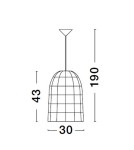 Lampy wiszące pojedyncze - Luces Exclusivas PALMAR Wisząca Nowoczesna inny 1xE27 max 12W LE42954 - produkt 4